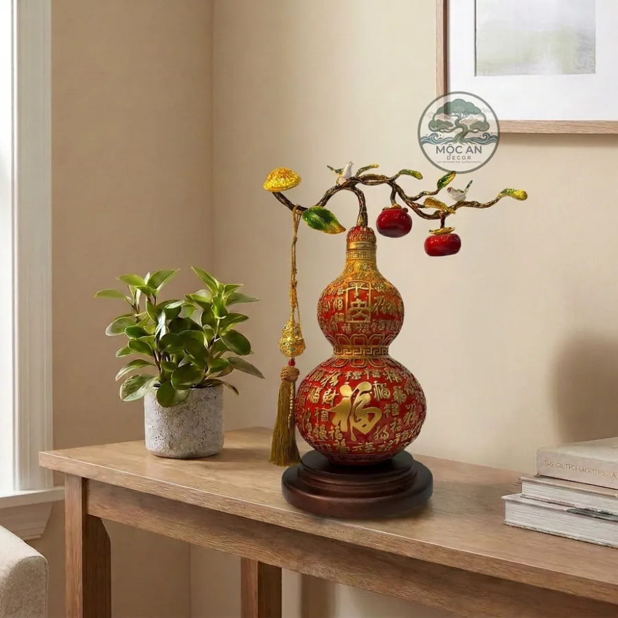 Bản Đỏ chữ Phúc dát vàng